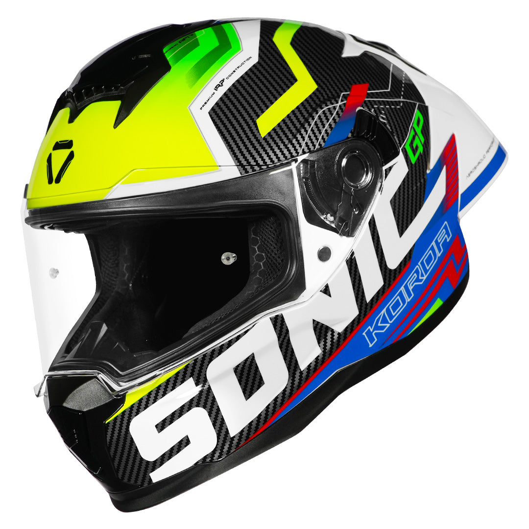 Korda Sonic GP SPI-D Fluorescent Yellow Helmet
