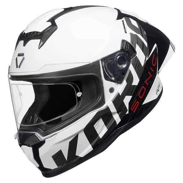 Korda Sonic GP Zhark Helmet (Gloss Black & White)