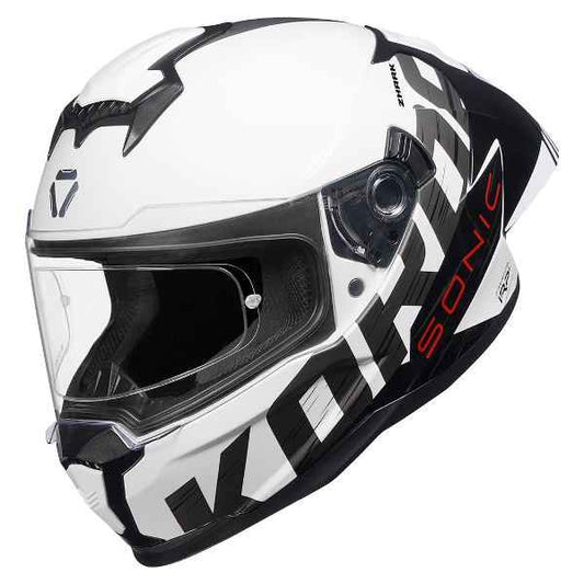 Korda Sonic GP Zhark Helmet (Gloss Black & White)