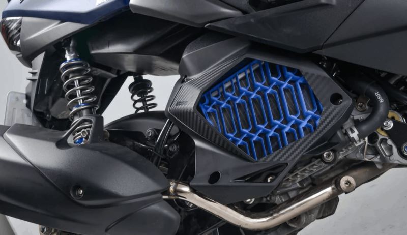 Koso Radiator Guard For Yamaha Aerox (Blue)