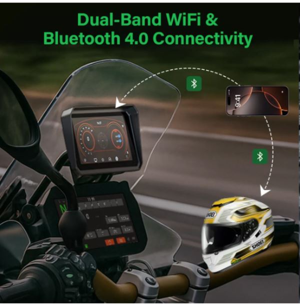 LBC Moto BM6 BMW wireless navigation with AA Carplay compatible with OEM Nav cradle &amp; wonder wheel support