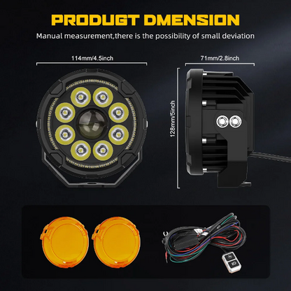 LBC Moto P200S Spot Beam Light 110W with Switch and Relay with 1 Year Warranty