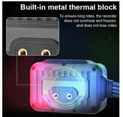 LBC Moto SE3 Motorcycle Dash Cam without Display HD 1080p dual camera