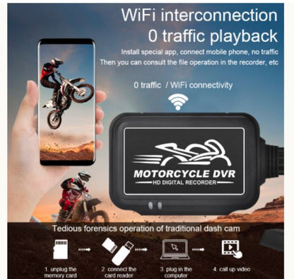 LBC Moto SE3 Motorcycle Dash Cam without Display HD 1080p dual camera