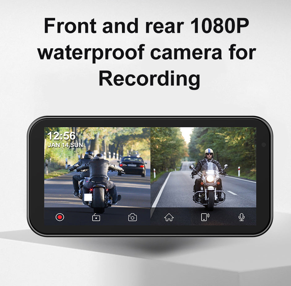 LBC Moto-Universal S3 Elite 6.25-inch Motorcycle Navigation System with Apple CarPlay, 2K HD Screen, GPS, Camera Remote, and TPMS