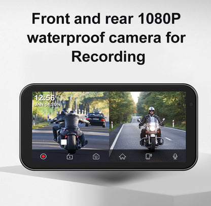 LBC Moto-Universal S3 Elite 6.25-inch Motorcycle Navigation System with Apple CarPlay, 2K HD Screen, GPS, Camera Remote, and TPMS