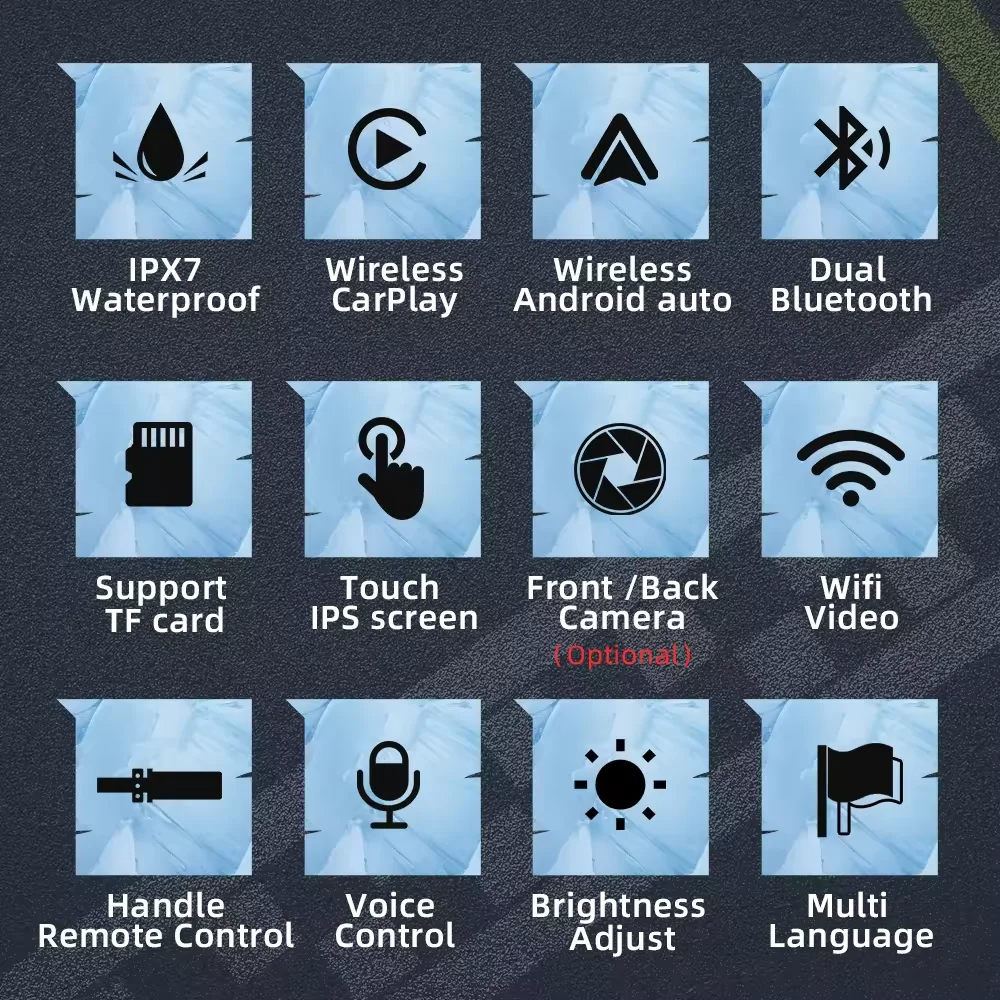 LBC Moto-Universal S3 Elite 6.25-inch Motorcycle Navigation System with Apple CarPlay, 2K HD Screen, GPS, Camera Remote, and TPMS