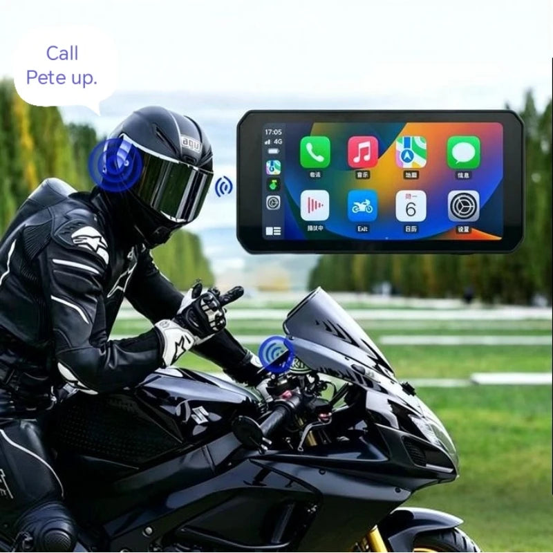 LBC Moto B3 Elite Motorcycle Navigation Screen with Dash Cam & Blind Spot Detection