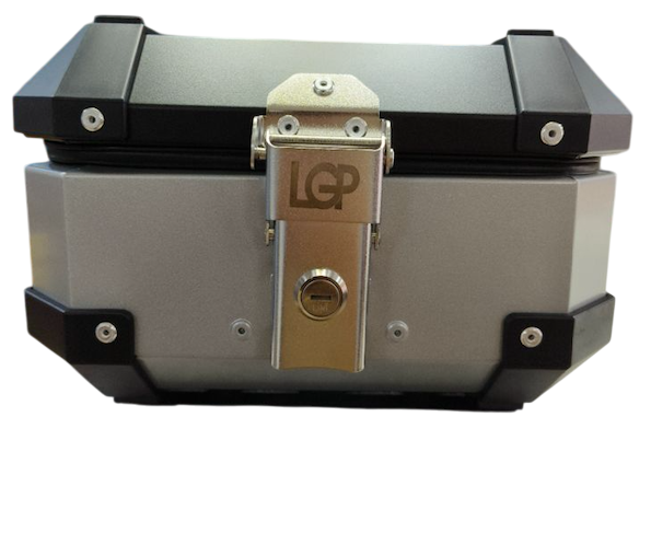 LGP 10 litres Aluminium Top Box Silver ( Fits All Motorcycles )-LGP11210