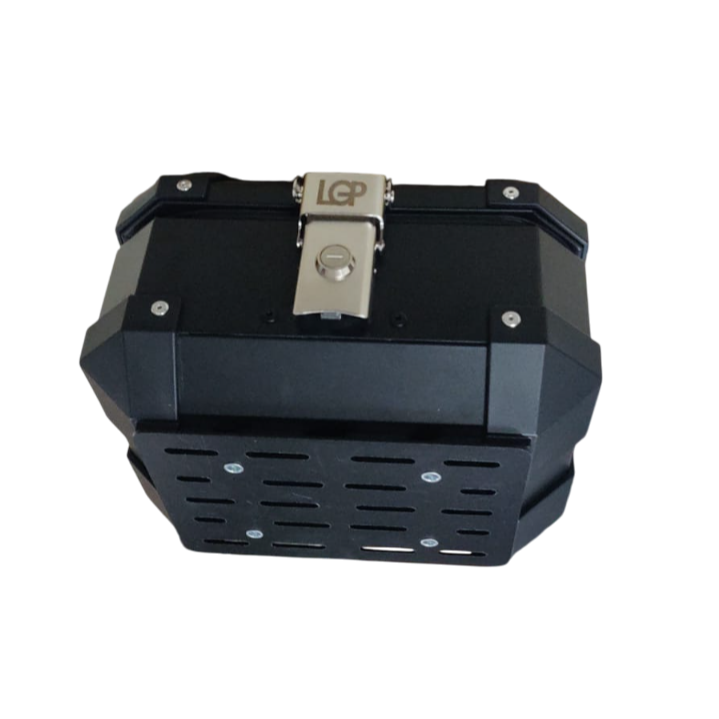 LGP-10 litres Aluminium Top Box black ( Fits All Motorcycles )-LGP11209