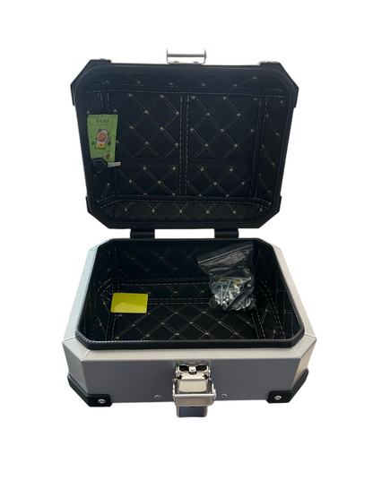 LGP 15 Litre aluminium Top Box LGP Ideal of daily commutes Short tour Silver Compatible For All Motorcycles