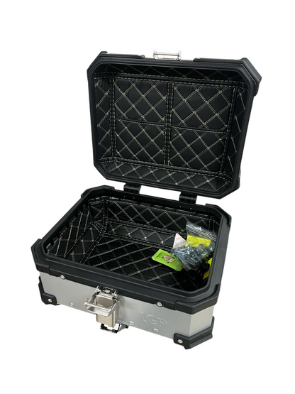 LGP 25 Litres Aluminium Top Box | Silver ( Fits All Motorcycles )-LGP1196