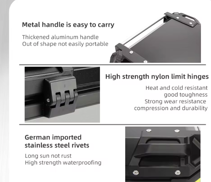 LGP 25 Litres Aluminium Top Box With Graphics Universal 2.0 ( Fits All Motorcycles )-ACS11900