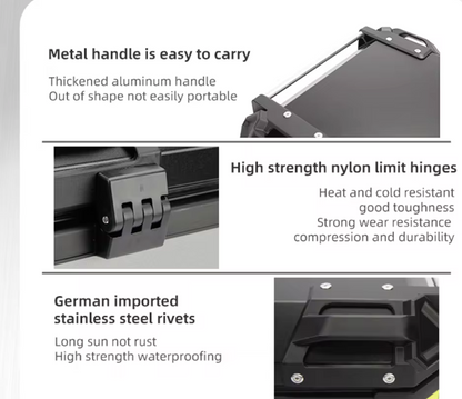 LGP 25 Litres Aluminium Top Box With Graphics Universal 2.0 ( Fits All Motorcycles )-ACS11900