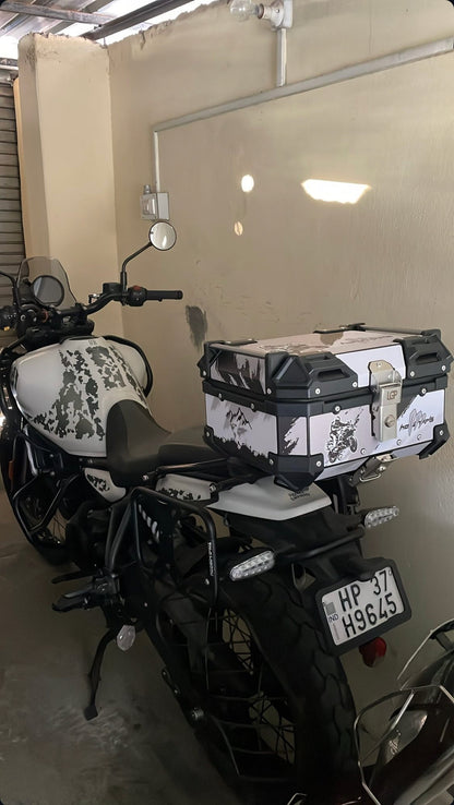 LGP 25 Litres Aluminium Top Box With Graphics Universal 2.0 ( Fits All Motorcycles )-ACS11900