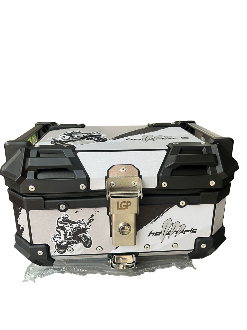 LGP 25 Litres Aluminium Top Box With Graphics Universal 2.0 ( Fits All Motorcycles )-ACS11900