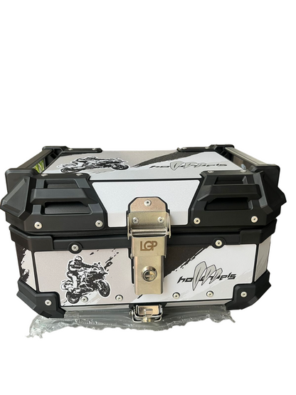 LGP 25 Litres Aluminium Top Box With Graphics Universal 2.0 ( Fits All Motorcycles )-ACS11900