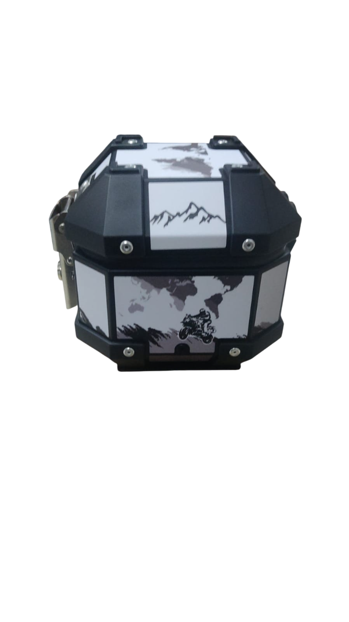 LGP 5 litres Aluminium Top Box With Adventure Graphics Premium-LGP11207