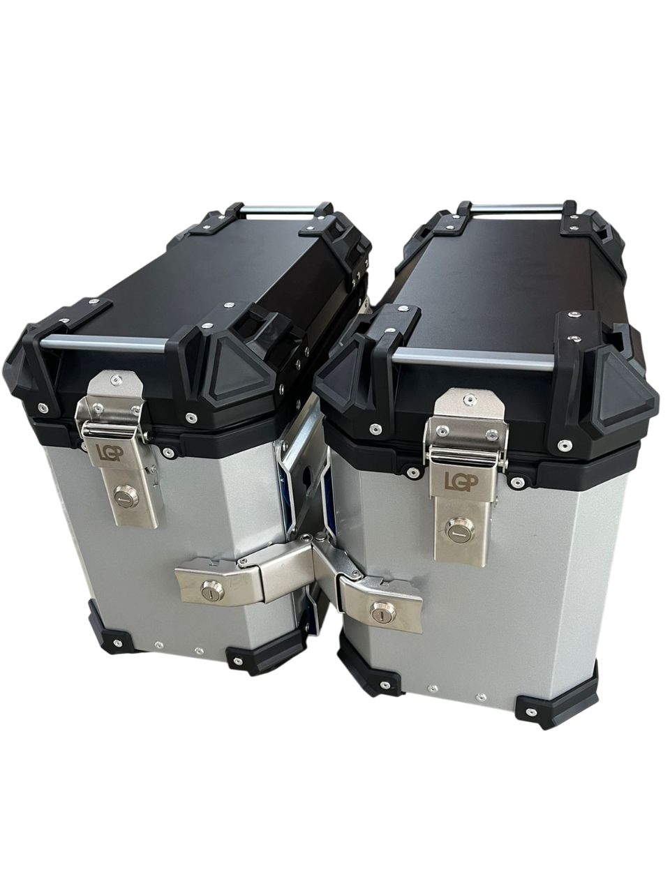 LGP Aluminium Touring Panniers 38L-Set of 2-Silver-LGP11202