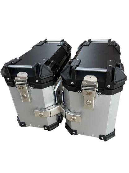 LGP Aluminium Touring Panniers 38L-Set of 2-Silver-LGP11202