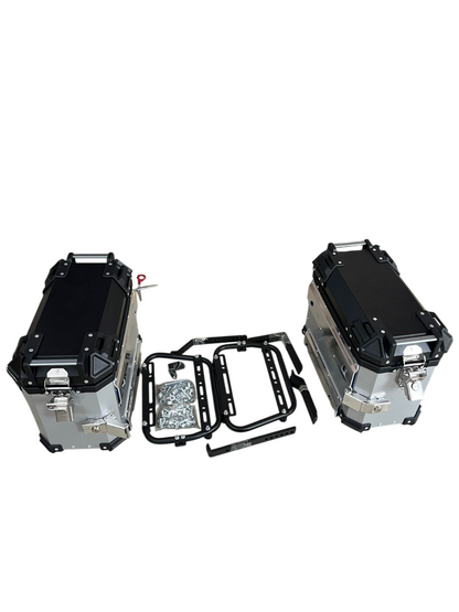 LGP Aluminium Touring Panniers 38L-Set of 2-Silver-LGP11202
