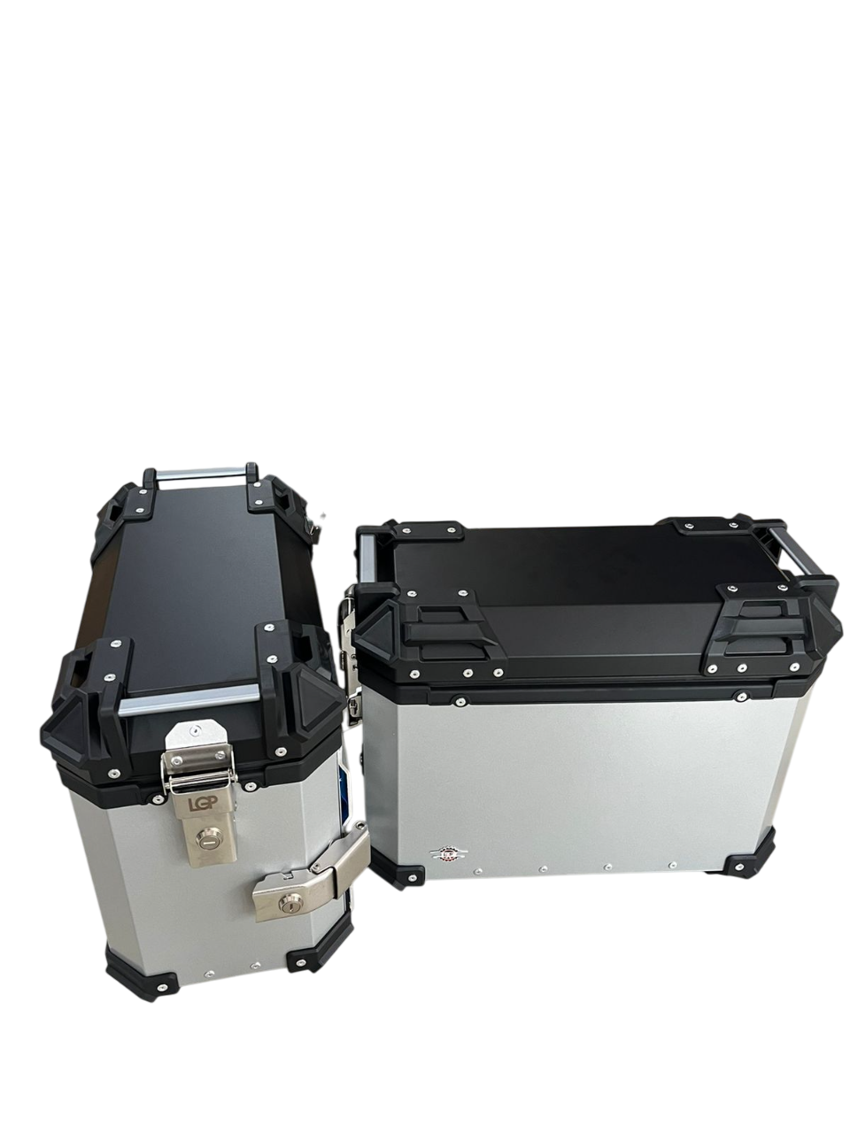 LGP Aluminium Touring Panniers 38L-Set of 2-Silver-LGP11202