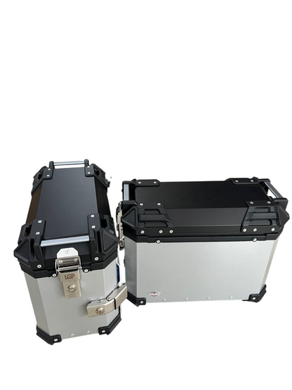 LGP Aluminium Touring Panniers 38L-Set of 2-Silver-LGP11202