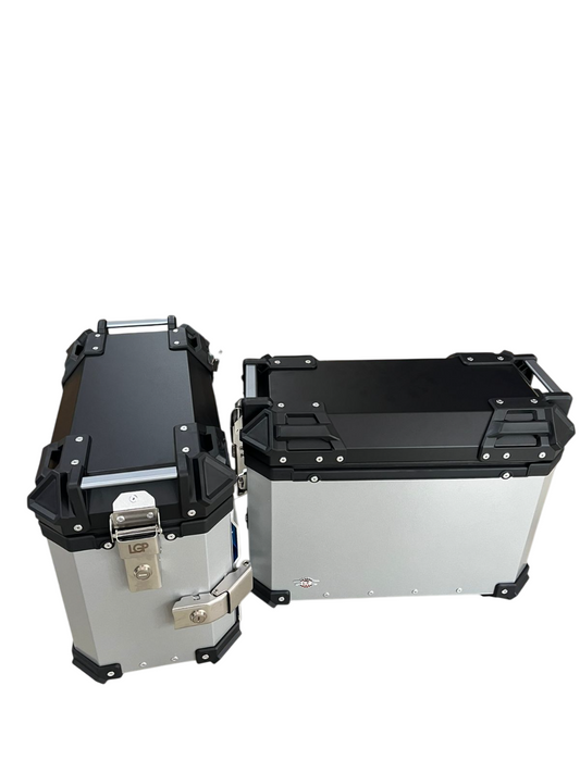LGP Aluminium Touring Panniers 38L-Set of 2-Silver-LGP11202