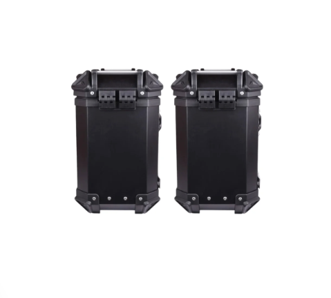 LGP Aluminium Touring Panniers 38L with brackets Set of 2-Black-LGP11256