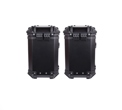 LGP Aluminium Touring Panniers 38L with brackets Set of 2-Black-LGP11256