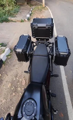 LGP Aluminium Touring Panniers 38L with brackets Set of 2-Black-LGP11256