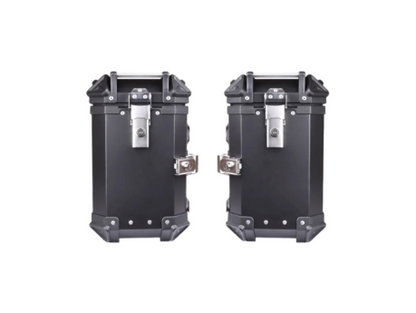 LGP Aluminium Touring Panniers 38L with brackets Set of 2-Black-LGP11256