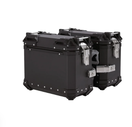 LGP Aluminium Touring Panniers 38L with brackets Set of 2-Black-LGP11256