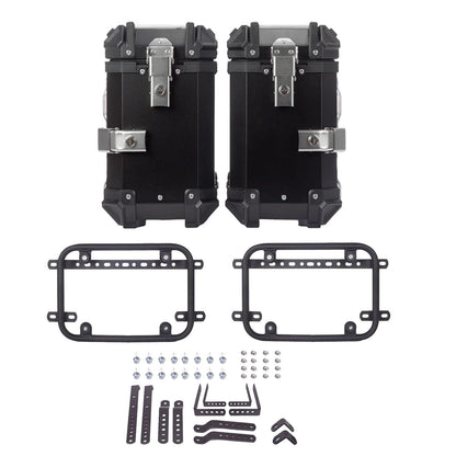 LGP Aluminium Touring Panniers 38L with brackets Set of 2-Black-LGP11256