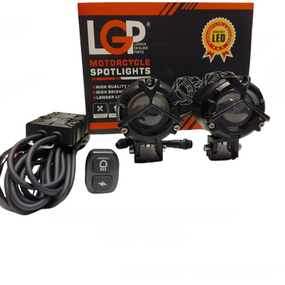 LGP Dk 350 Mercedes Ultra Wide Driving Fog Lights White/yellow With Wiring Harness And Wireless Button Switch 60w-LGP11350