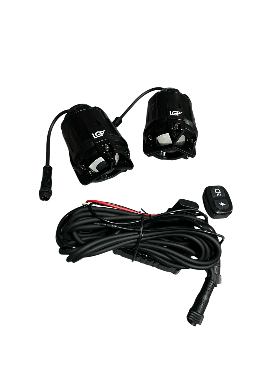 LGP Dk 350 Mercedes Ultra Wide Driving Fog Lights White/yellow With Wiring Harness And Wireless Button Switch 60w-LGP11350