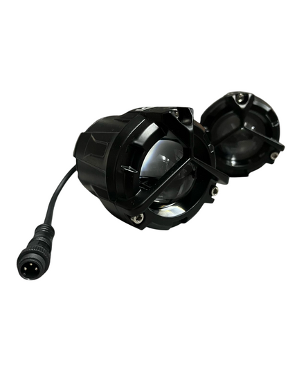 LGP Dk 350 Mercedes Ultra Wide Driving Fog Lights White/yellow With Wiring Harness And Wireless Button Switch 60w-LGP11350