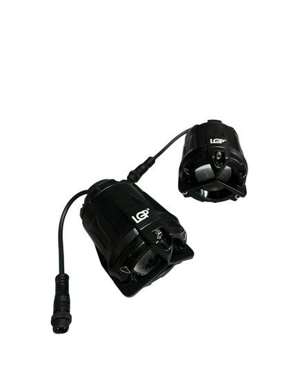 LGP Dk 350 Mercedes Ultra Wide Driving Fog Lights White/yellow With Wiring Harness And Wireless Button Switch 60w-LGP11350