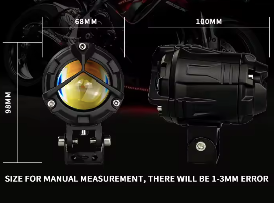 LGP Dk 350 Mercedes Ultra Wide Driving Fog Lights White/yellow With Wiring Harness And Wireless Button Switch 60w-LGP11350