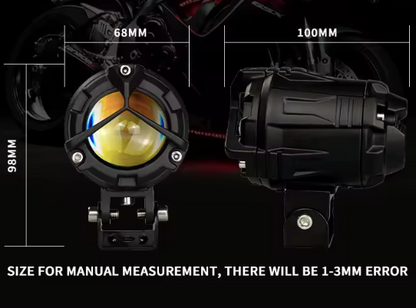 LGP Dk 350 Mercedes Ultra Wide Driving Fog Lights White/yellow With Wiring Harness And Wireless Button Switch 60w-LGP11350