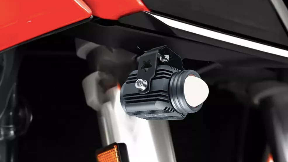 LGP Dk16 Auxiliary Lights With Wireless Spotlight Switch Harness And Clamps 45w ( 12v-30v) Compatible For All Motorcycles And Cars-AUX11203