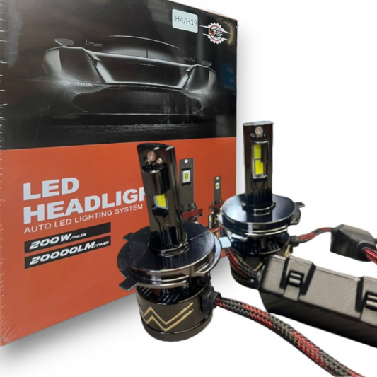 LGP H4 H19 LED Headlight 200W Conversion Kit 22000LM Car Driving Headlamp Bulb 6000K Super Bright Beam Fog Light For All Cars-AUX1179