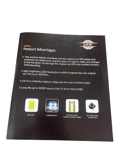 LGP H4 / H19 LED Headlight 200W Conversion Kit 22000LM Car Driving Headlamp Bulb 6000K Super Bright Beam Fog Light For All Cars-AUX1179