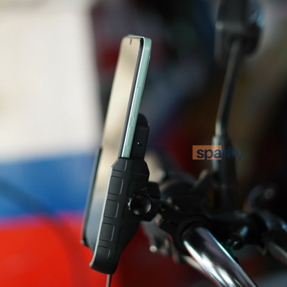 LGP Mb1 Jaw-grip Waterproof Bike/Motorcycle/Scooter Mobile Phone Holder Mount With Fast Usb 3.0 Charger, Ideal For Maps And Gps Navigation (Black)-M8-LGP02