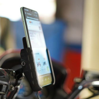 LGP Mb1 Jaw-grip Waterproof Bike/Motorcycle/Scooter Mobile Phone Holder Mount With Fast Usb 3.0 Charger, Ideal For Maps And Gps Navigation (Black)-M8-LGP02