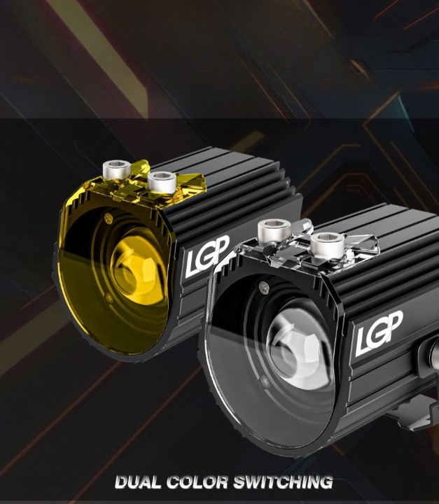 LGP Mk02 Spotlight Ip67 Waterproof Auxiliary Lights With With Harness Compatible For All Motorcycles And Cars-Premium-LGP11126