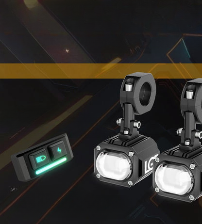 LGP Mk07 Spotlight Ip67 Waterproof Auxiliary Lights With Harness Compatible For All Motorcycles And Cars-LGP11125