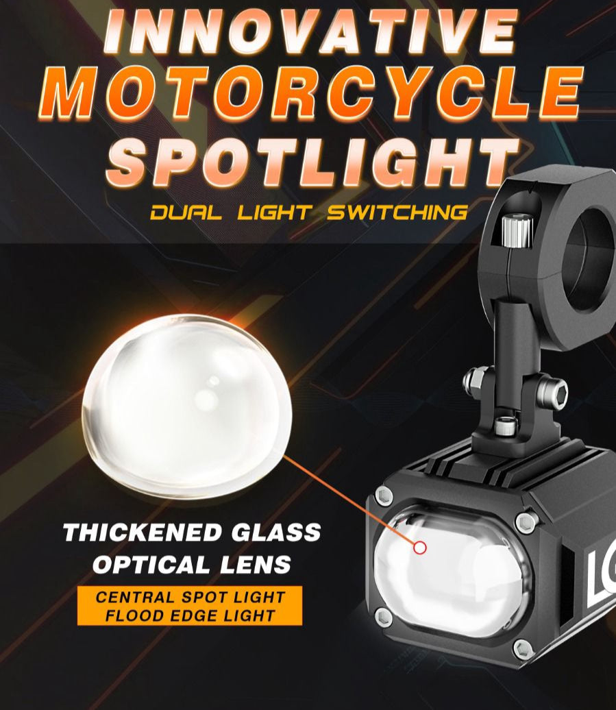 LGP Mk07 Spotlight Ip67 Waterproof Auxiliary Lights With Harness Compatible For All Motorcycles And Cars-LGP11125