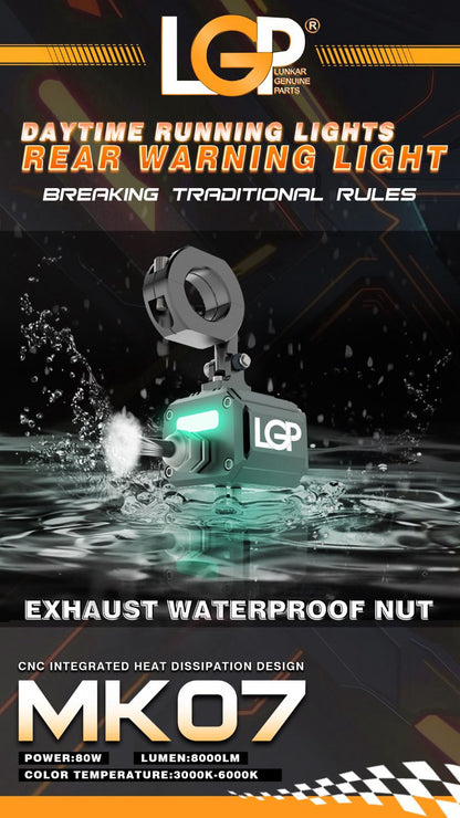 LGP Mk07 Spotlight Ip67 Waterproof Auxiliary Lights With Harness Compatible For All Motorcycles And Cars-LGP11125