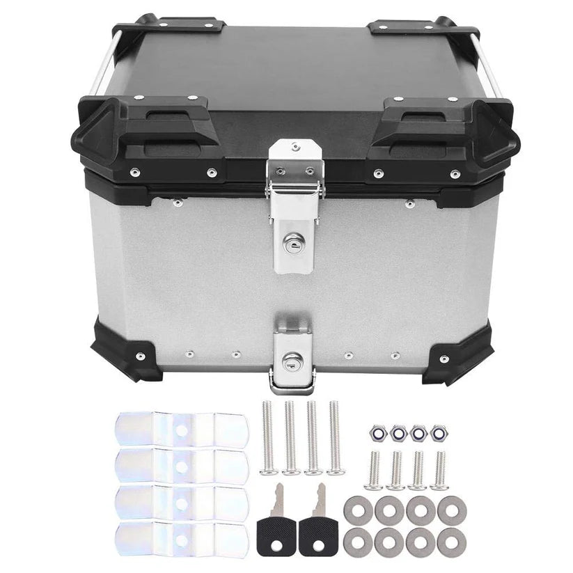 LGP Motorcycle Top Box-X Type-45l Silver Premium Fits All Motorcycle-LGP11240